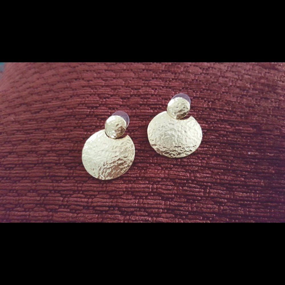 Gold Tone Statement Earrings
